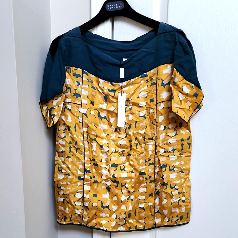 Marc Jacobs Silk Blouse Sz 2 NWT